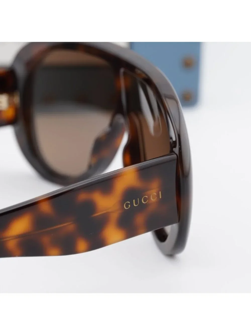 Gucci GG2164S 002 Shield Sunglasses – Havana / Brown